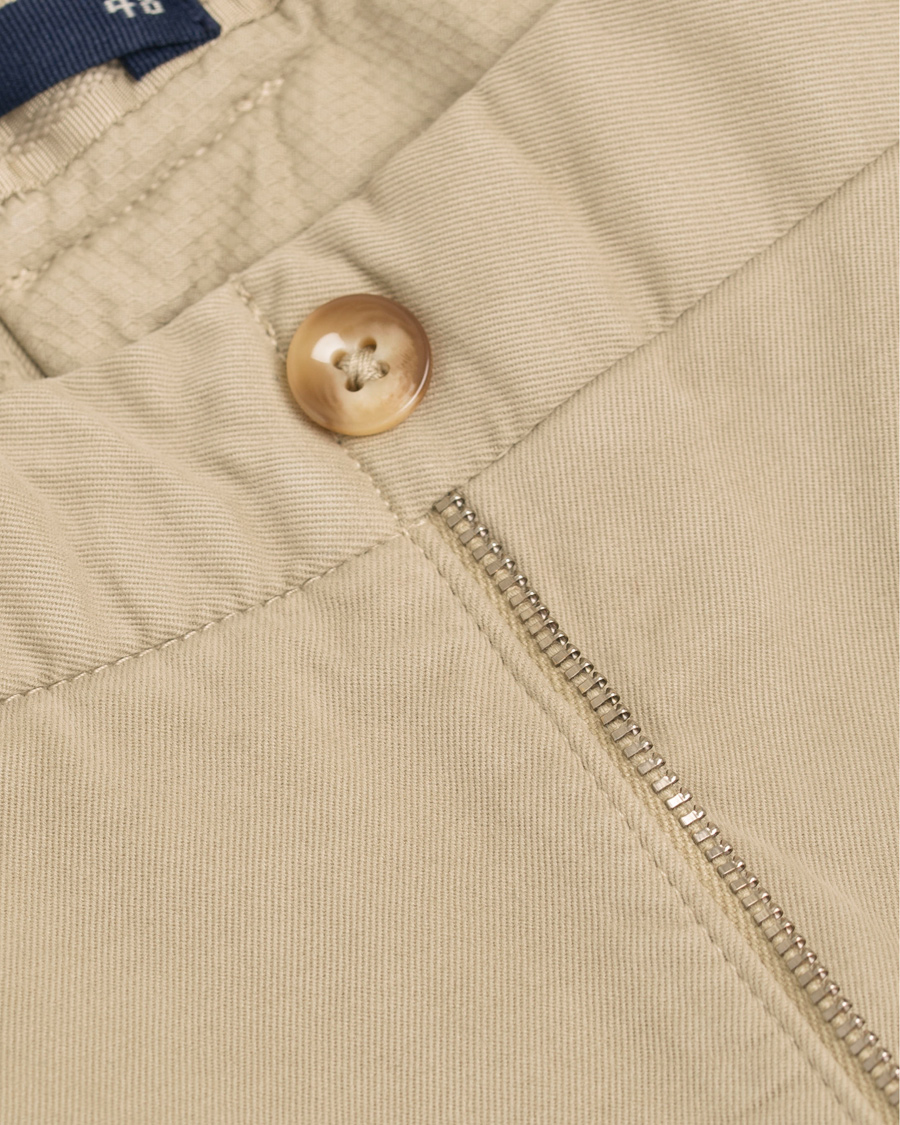 Herre | Bukser | Incotex | Slim Fit Comfort Garment Dyed Washed Chino Stone
