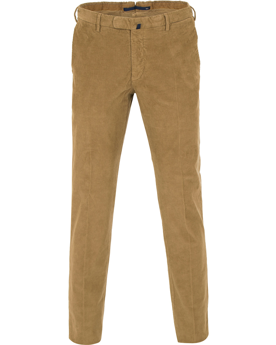 Herre | Bukser | Incotex | Slim Fit Garment Dyed Baby Corduroy Trousers Light Brown