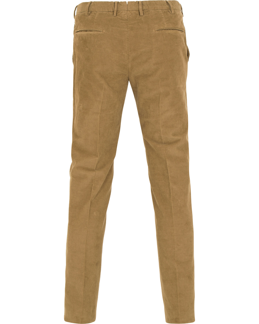 Herre | Bukser | Incotex | Slim Fit Garment Dyed Baby Corduroy Trousers Light Brown