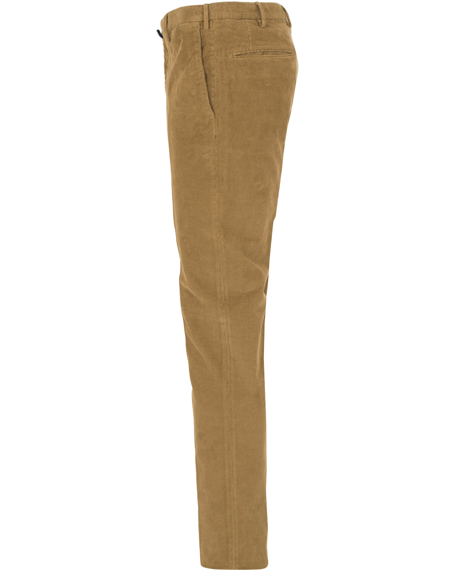 Herre | Bukser | Incotex | Slim Fit Garment Dyed Baby Corduroy Trousers Light Brown
