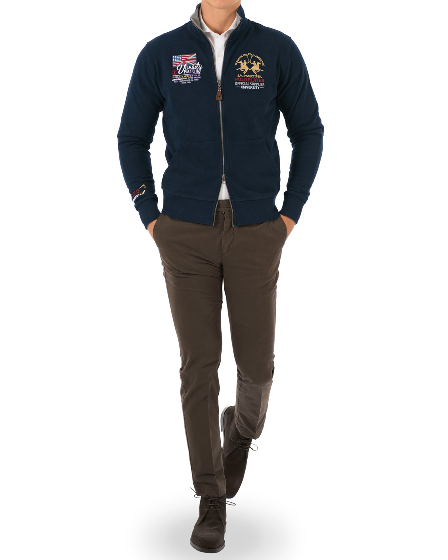Herre | Gensere | La Martina | Silas Full Zip Sweater Navy