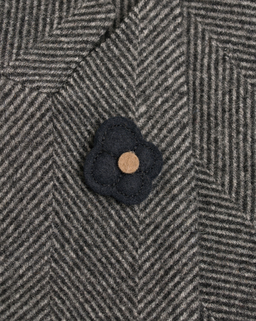 Herre | Jakker | Lardini | Double Herringbone Wool Coat Grey