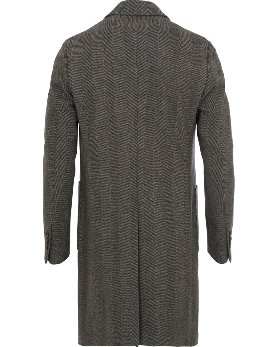 Herre | Jakker | Lardini | Double Herringbone Wool Coat Grey