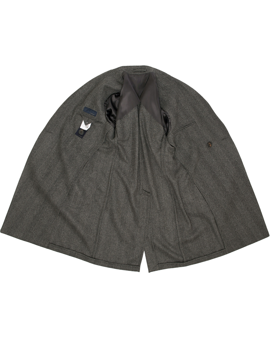 Herre | Jakker | Lardini | Double Herringbone Wool Coat Grey
