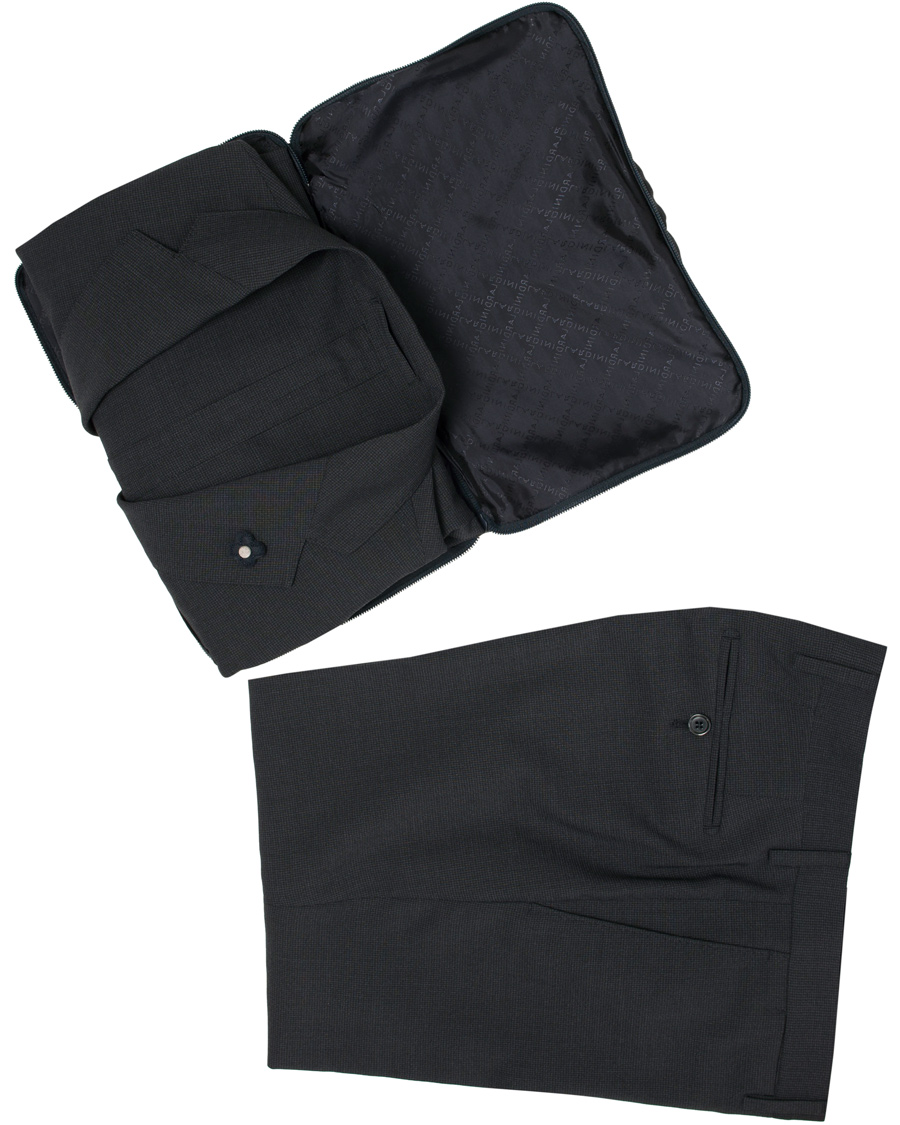 Herre | Dresser | Lardini | Travelling Micro Check Suit Navy