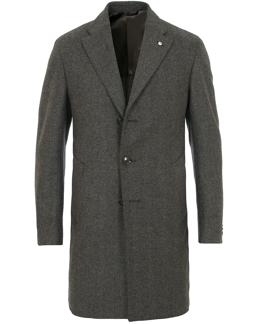 Herre | Jakker | L.B.M. 1911 | Wool Herringbone Notch Lapel Grey