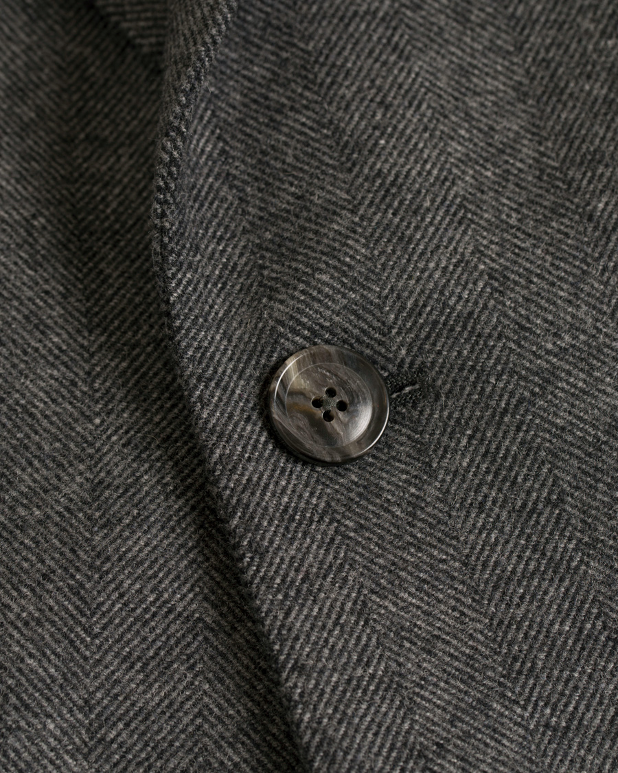 Herre | Jakker | L.B.M. 1911 | Wool Herringbone Notch Lapel Grey