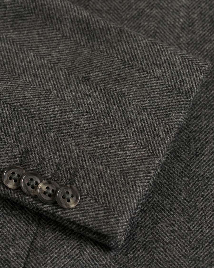 Herre | Jakker | L.B.M. 1911 | Wool Herringbone Notch Lapel Grey