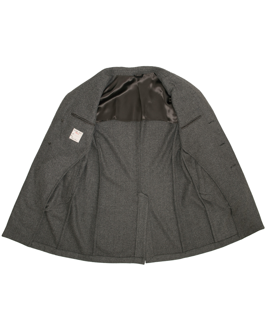 Herre | Jakker | L.B.M. 1911 | Wool Herringbone Notch Lapel Grey