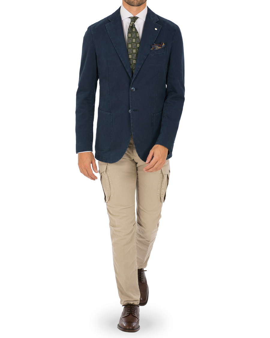 Herre | Dressjakker | L.B.M. 1911 | Jack Regular Fit Cotton Blazer Long Blue