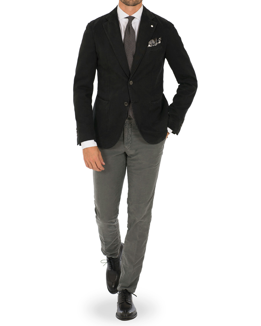 Herre | Dressjakker | L.B.M. 1911 | Jack Slim Fit Cotton Blazer Black