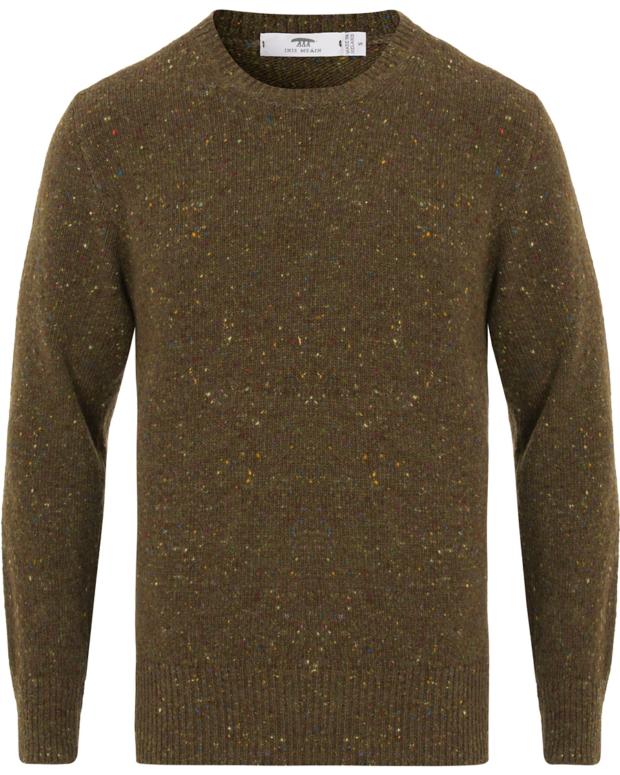 Herre | Gensere | Inis Meáin | Aran Wool Donegal Crew Neck Seabass