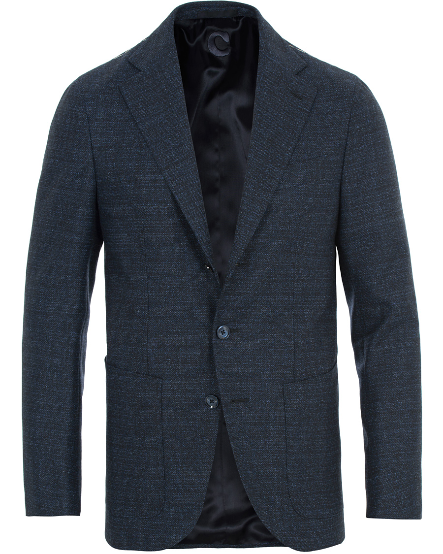 Herre | Dressjakker | Caruso | Structured Wool Blazer Navy