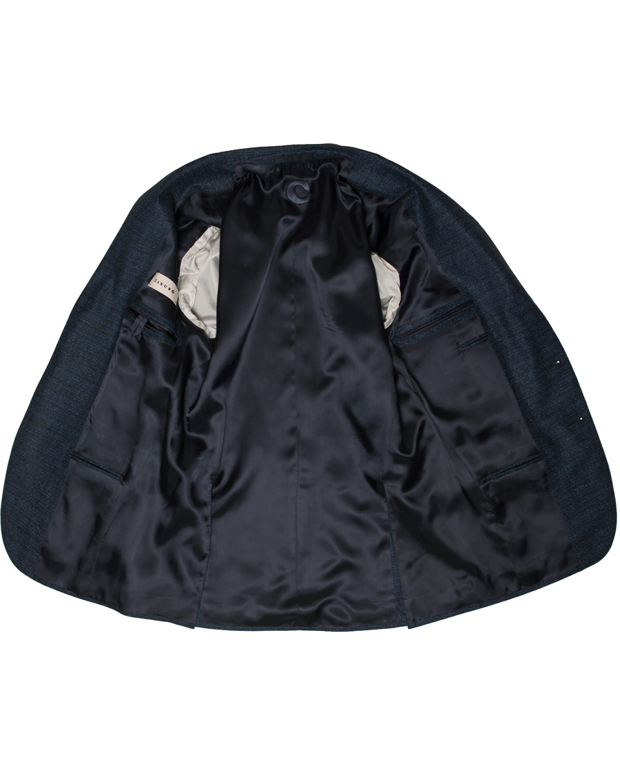 Herre | Dressjakker | Caruso | Structured Wool Blazer Navy