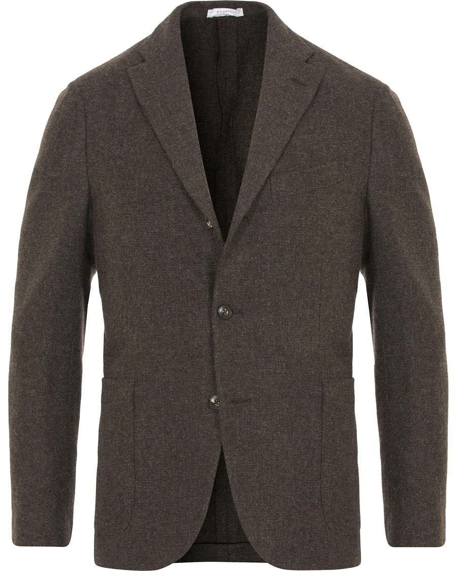 Herre | Dressjakker | Boglioli | K Jacket Structured Wool Blazer Brown