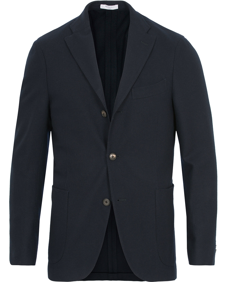 Herre | Dressjakker | Boglioli | K Jacket Structured Wool Blazer Navy