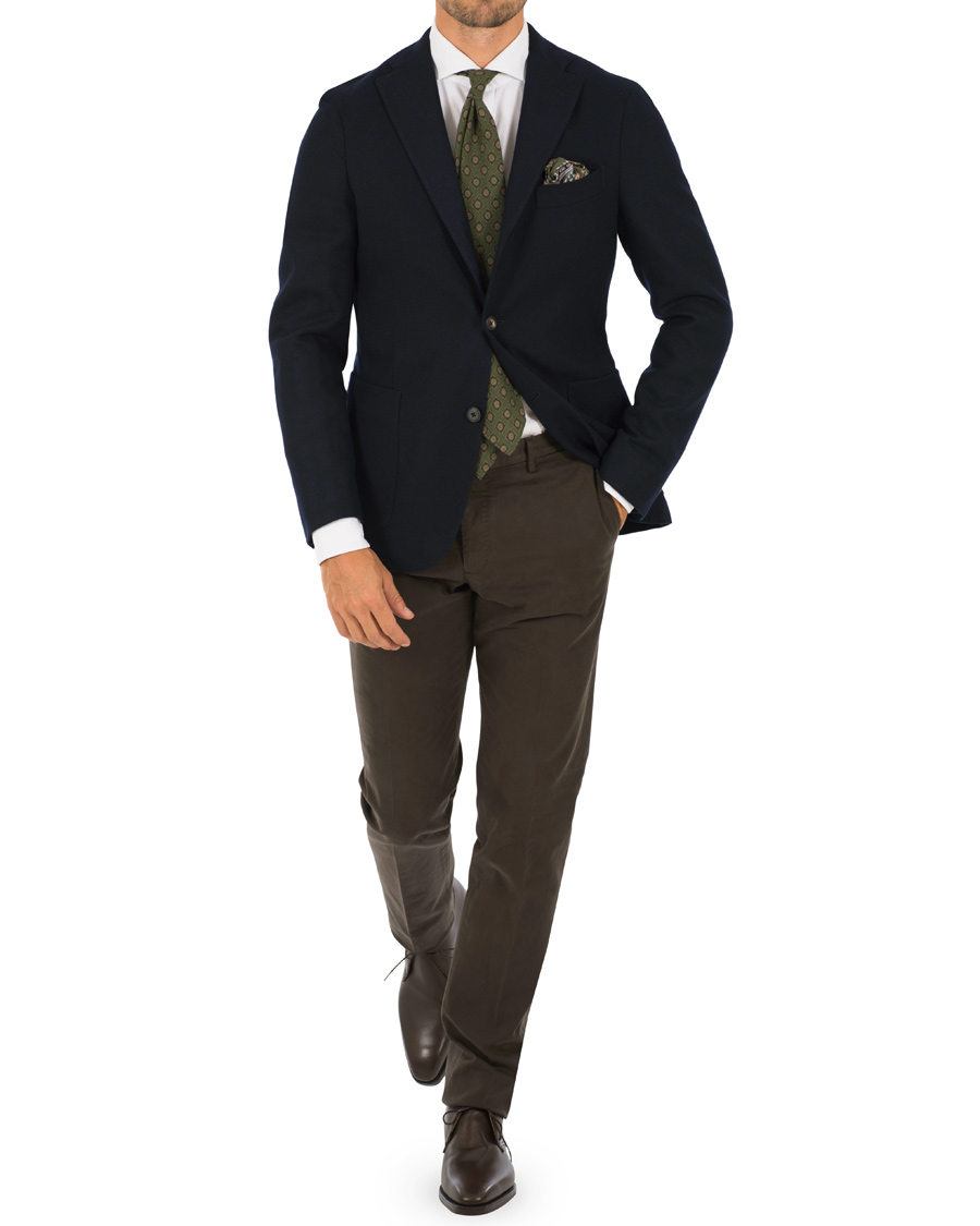 Herre | Dressjakker | Boglioli | K Jacket Structured Wool Blazer Navy