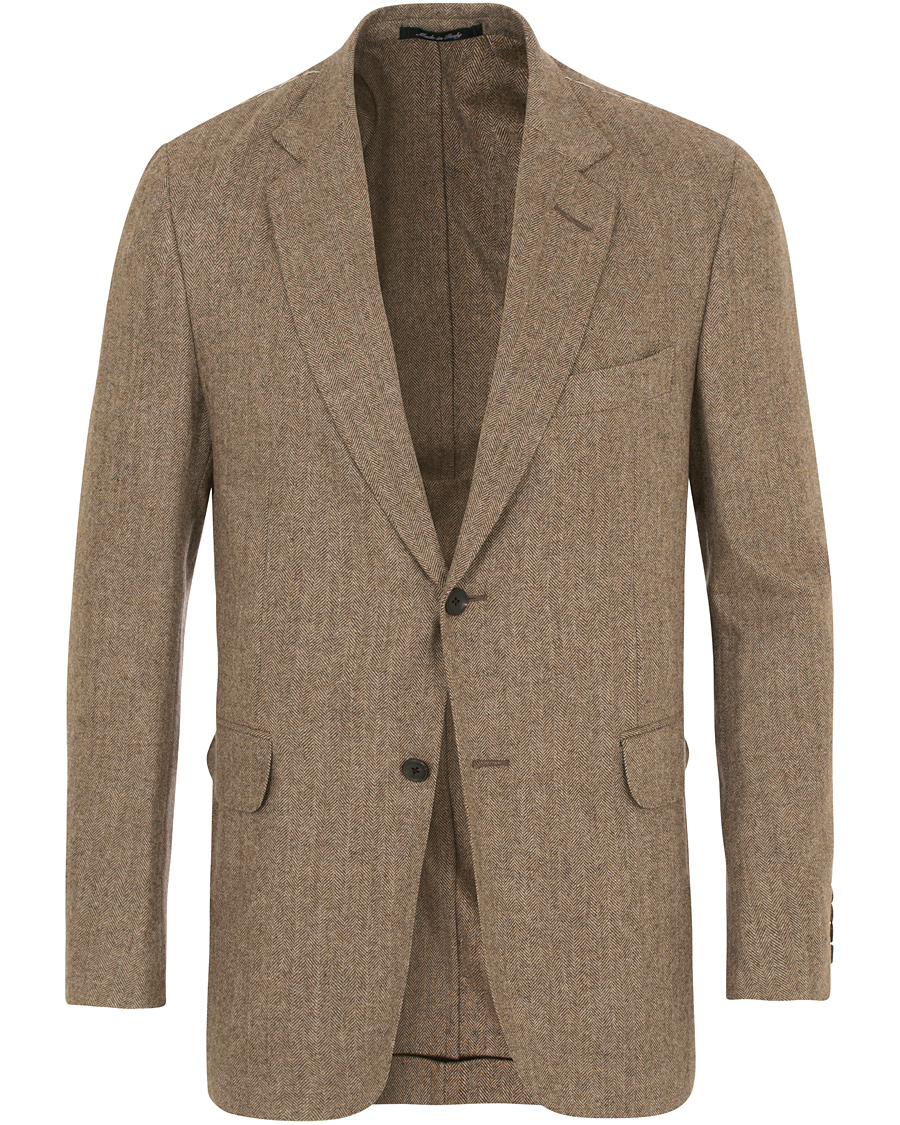 Herre | Dressjakker | Dunhill | Notch Lapel Wool Blazer Brown