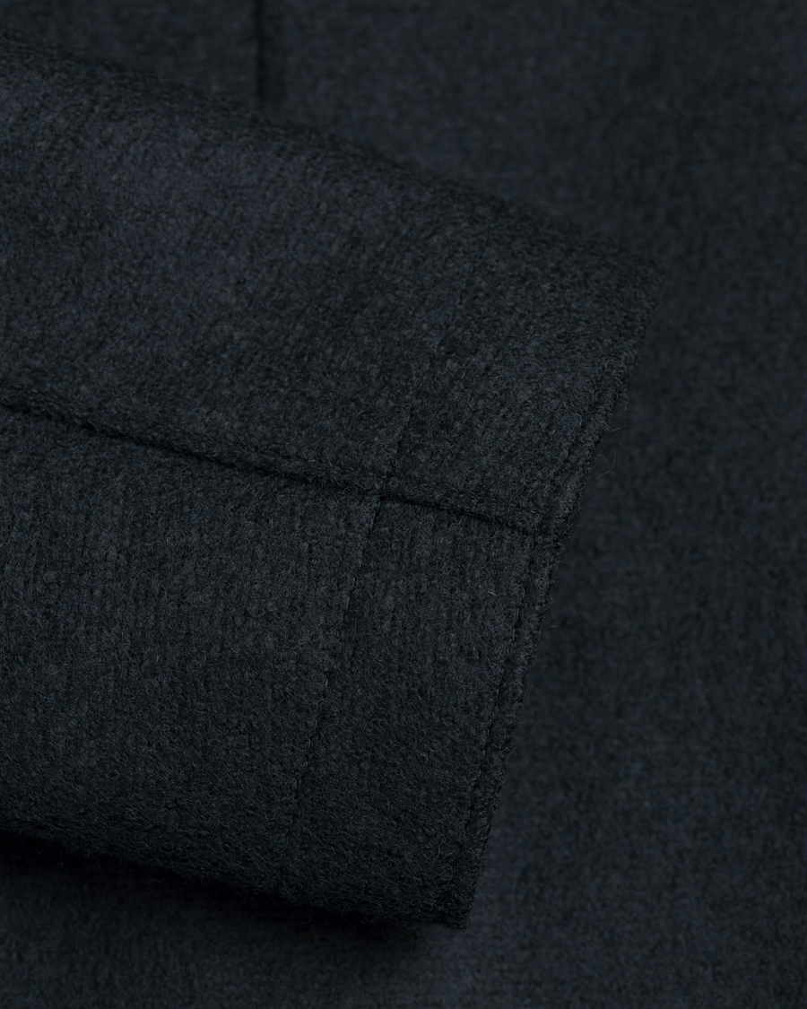 Herre | Jakker | Harris Wharf London | Chestercoat Wool Raw Edge Coat Dark Blue