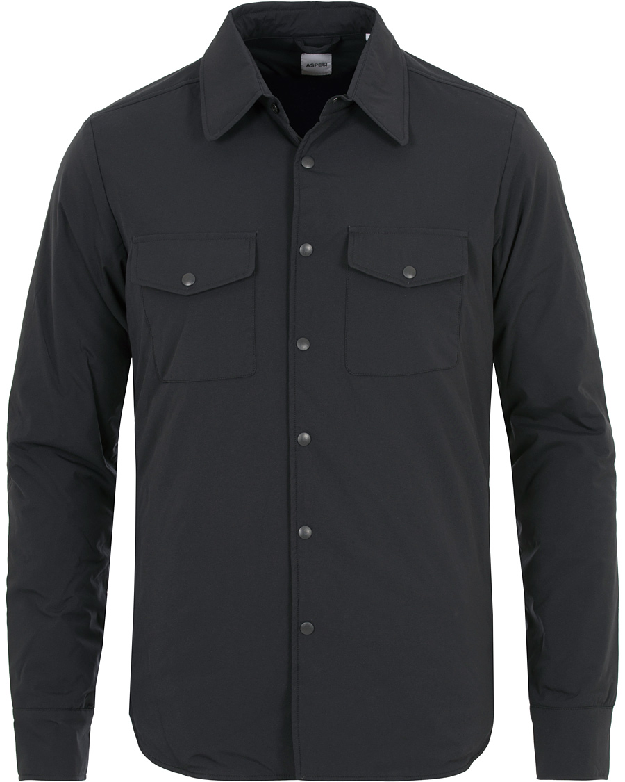 Herre | Jakker | Aspesi | Stretch Field Shirt Jacket Dark Navy