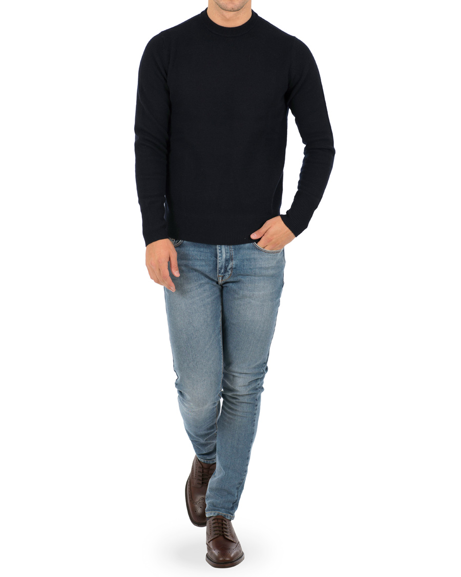 Herre | Gensere | Aspesi | Wool Crew Neck Navy