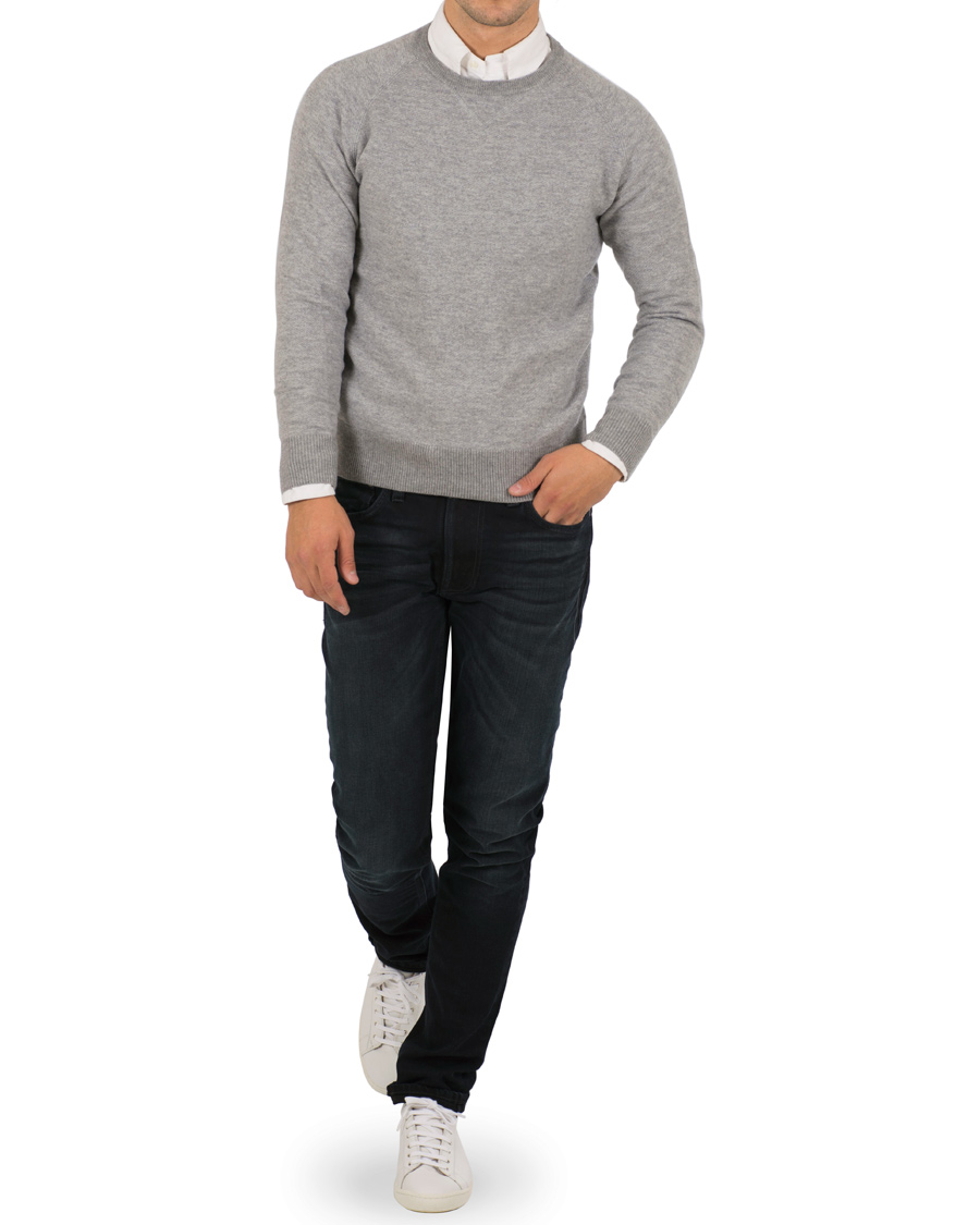 Herre | Gensere | Aspesi | Wool Sweatshirts Light Grey Melange