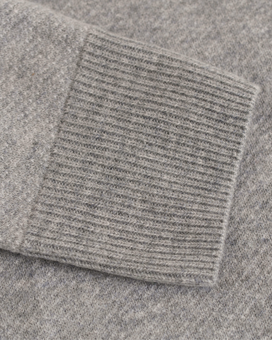 Herre | Gensere | Aspesi | Wool Sweatshirts Light Grey Melange