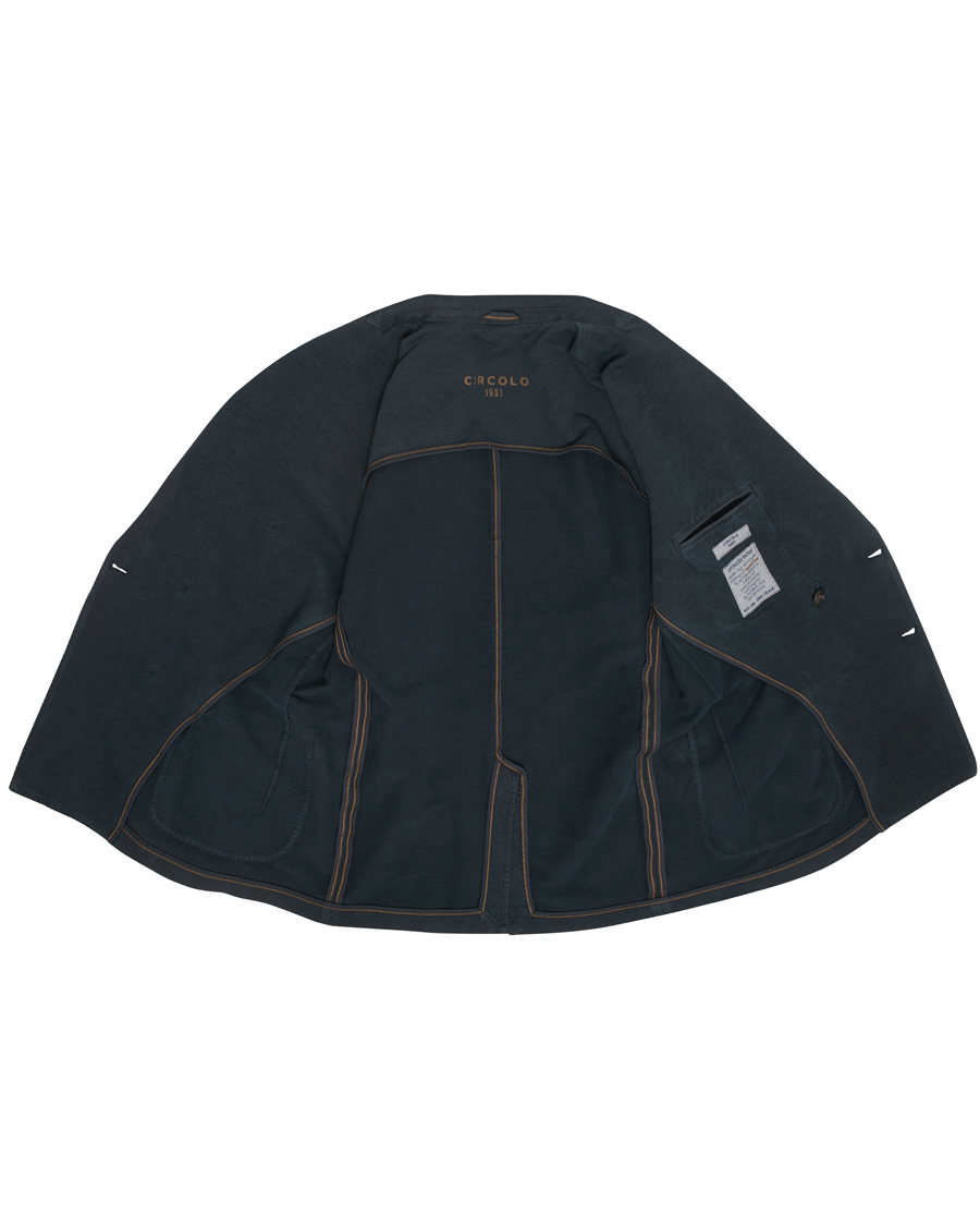 Herre | Dressjakker | Circolo 1901 | Jersey Patch Pocket Double Breasted Blazer Navy