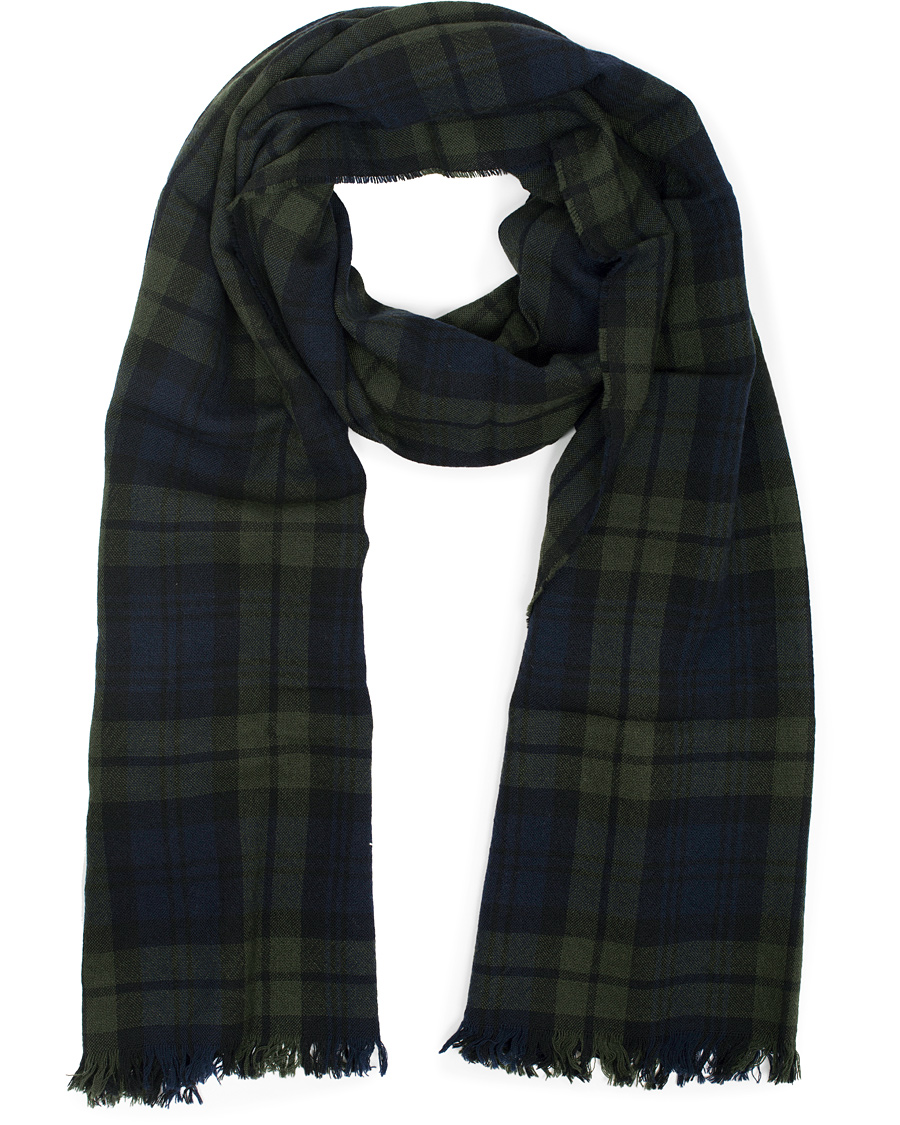 Herre | Drake's Lightweight Merinowool Scarf Blackwatch | Drake's | Lightweight Merinowool Scarf Blackwatch