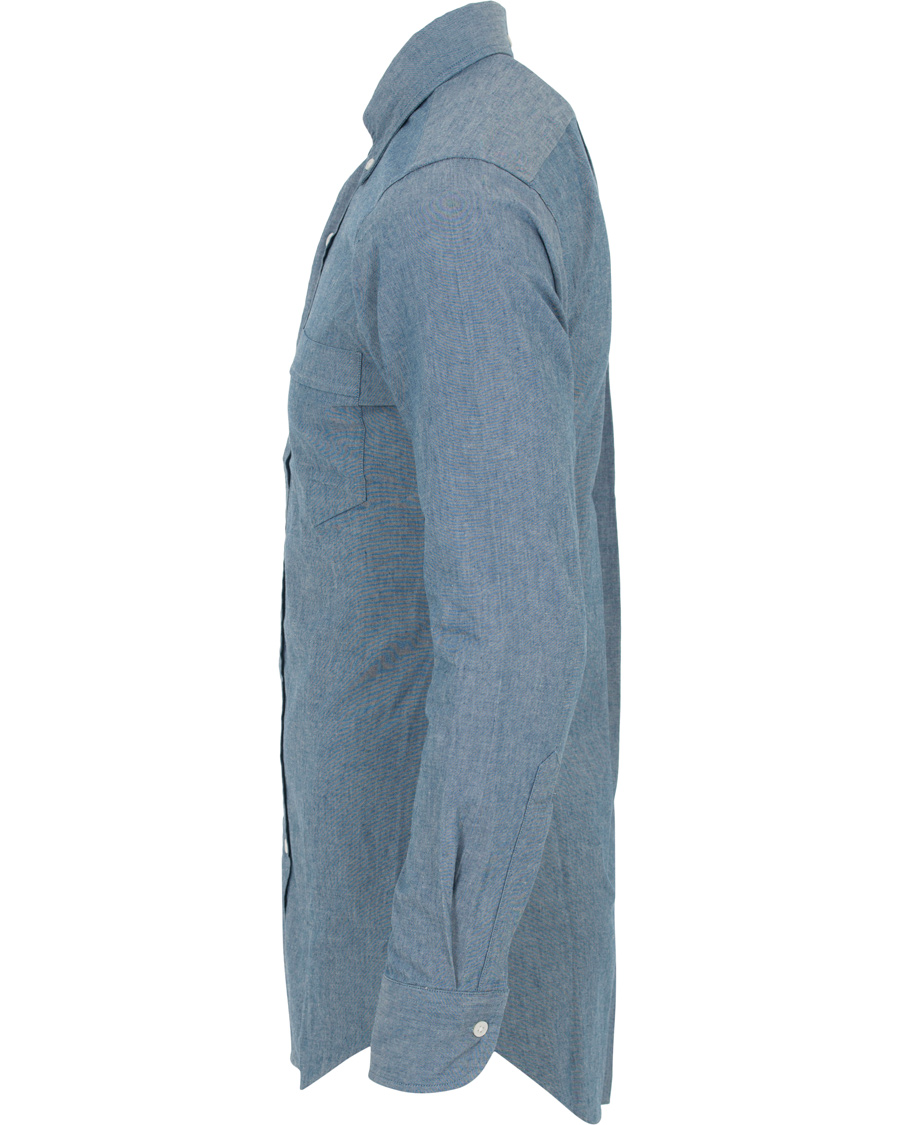 Herre | Skjorter | Drake's | Slim Fit Chambray Button Down Shirt Light
