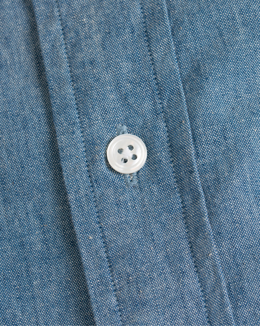 Herre | Skjorter | Drake's | Slim Fit Chambray Button Down Shirt Light