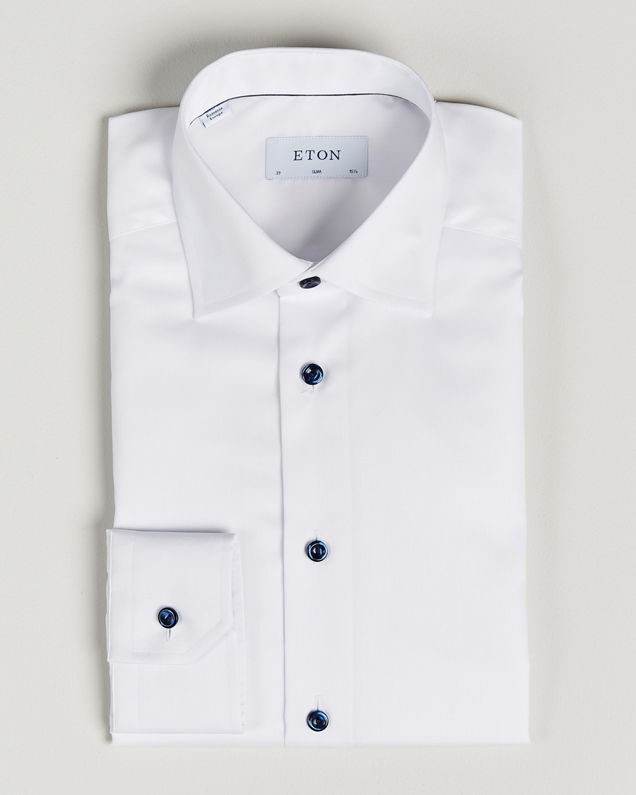 Herre | Skjorter | Eton | Slim Fit Signature Twill Shirt White
