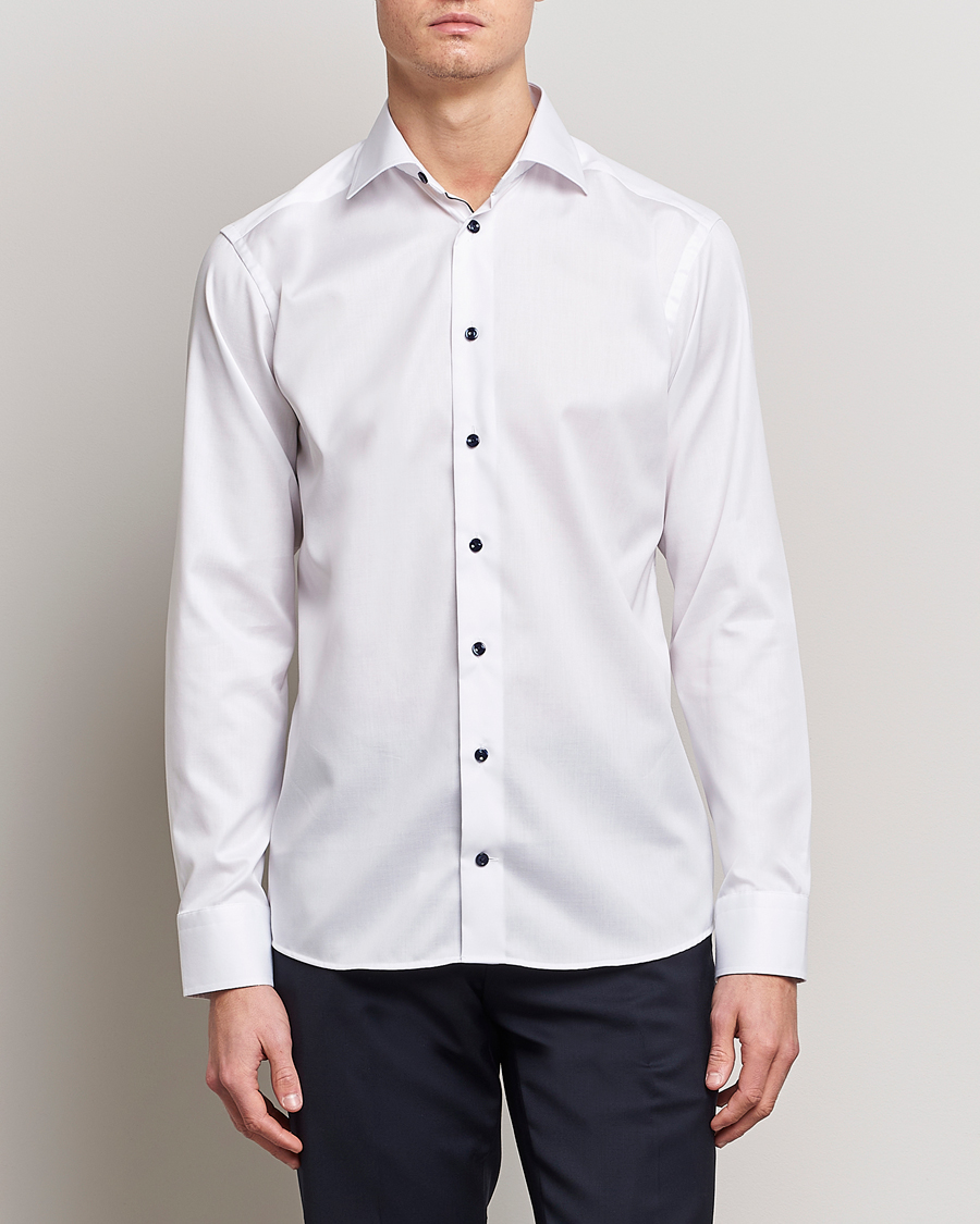 Herre | Wardrobe basics | Eton | Slim Fit Signature Twill Shirt White