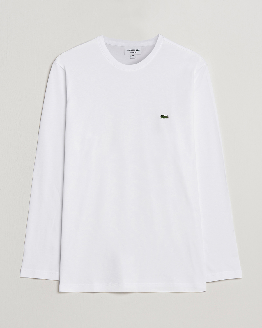 Herre | Klær | Lacoste | Long Sleeve Crew Neck T-Shirt White