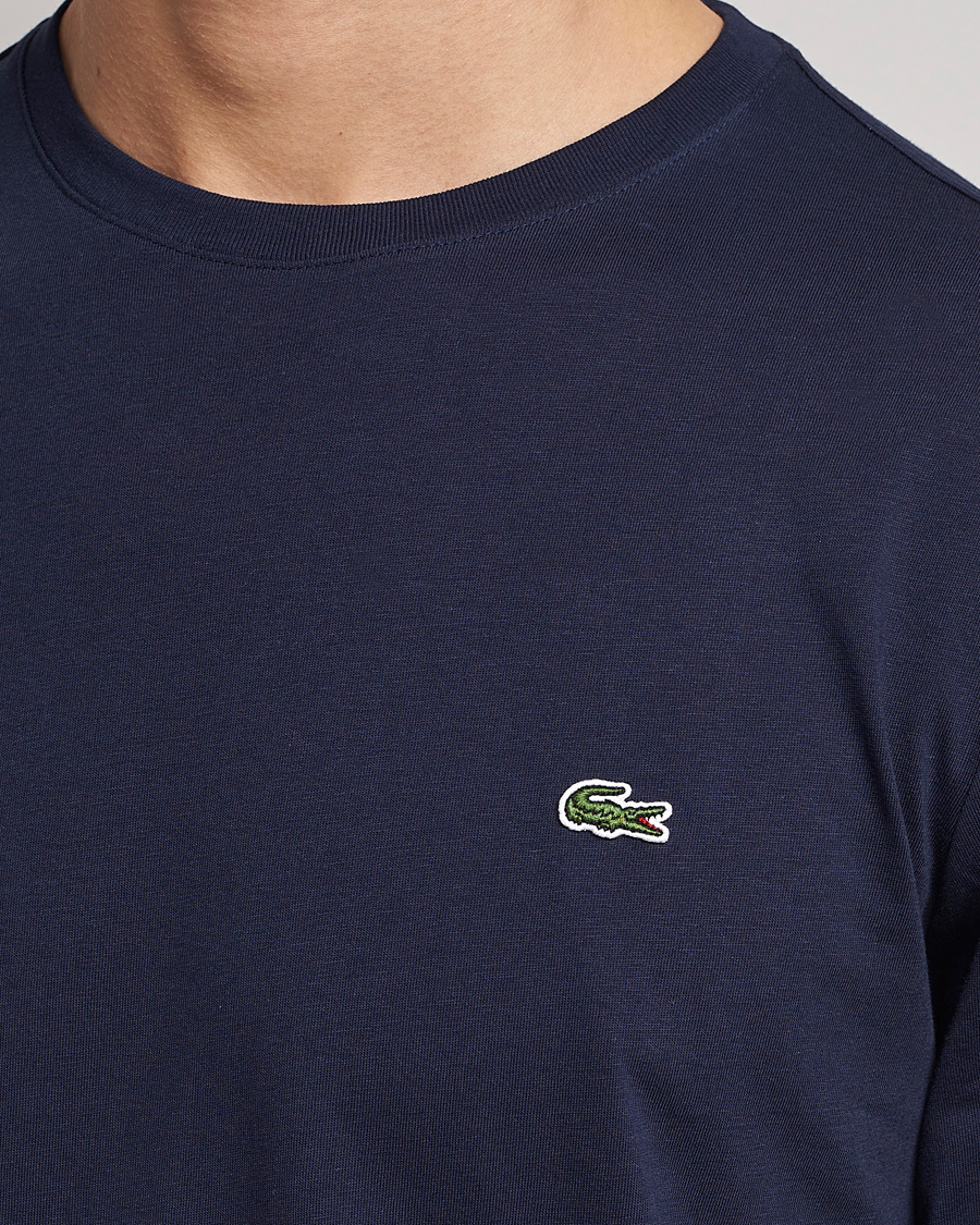 Herre | T-Shirts | Lacoste | Long Sleeve Crew Neck T-Shirt Navy