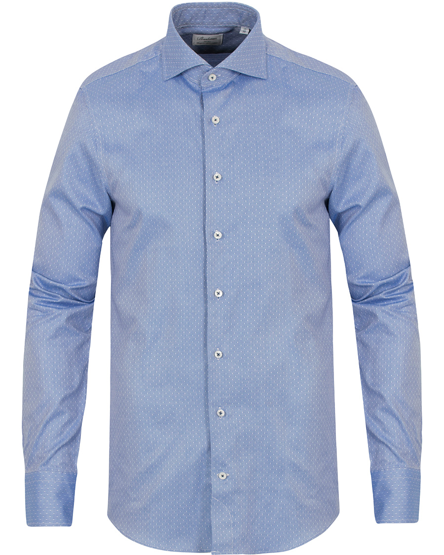 Herre | Skjorter | Stenströms | Slimline Woven Structured Shirt Blue