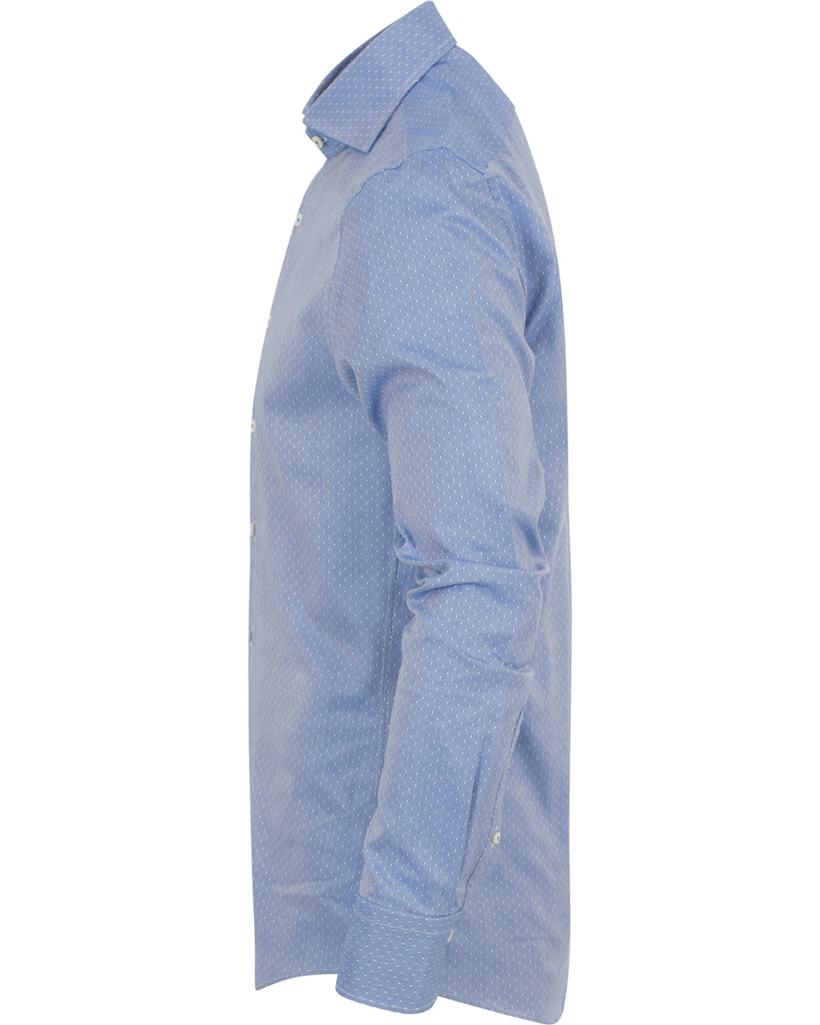 Herre | Skjorter | Stenströms | Slimline Woven Structured Shirt Blue