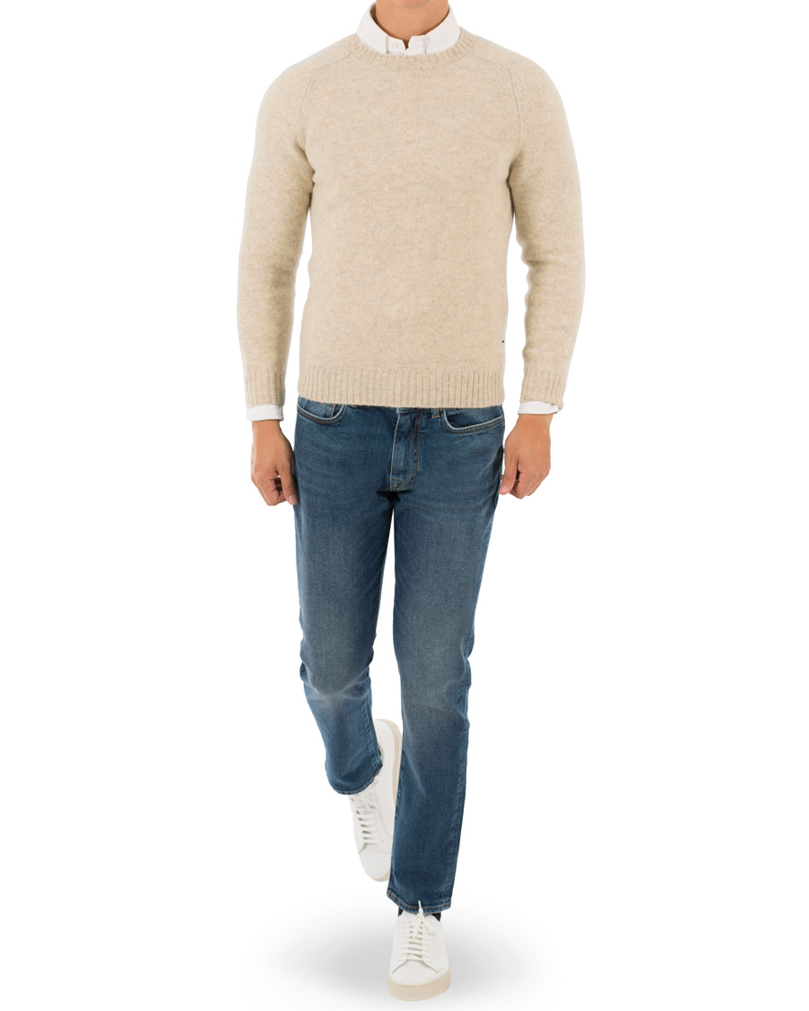 Herre | Gensere | NN07 | Nathan Lambswool Crew Neck Pale Grey