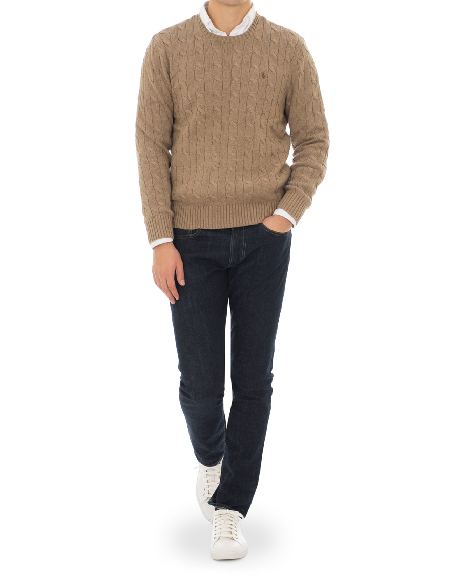 Herre | Gensere | Polo Ralph Lauren | Cotton Cable Crew Neck Fall Sand Heather