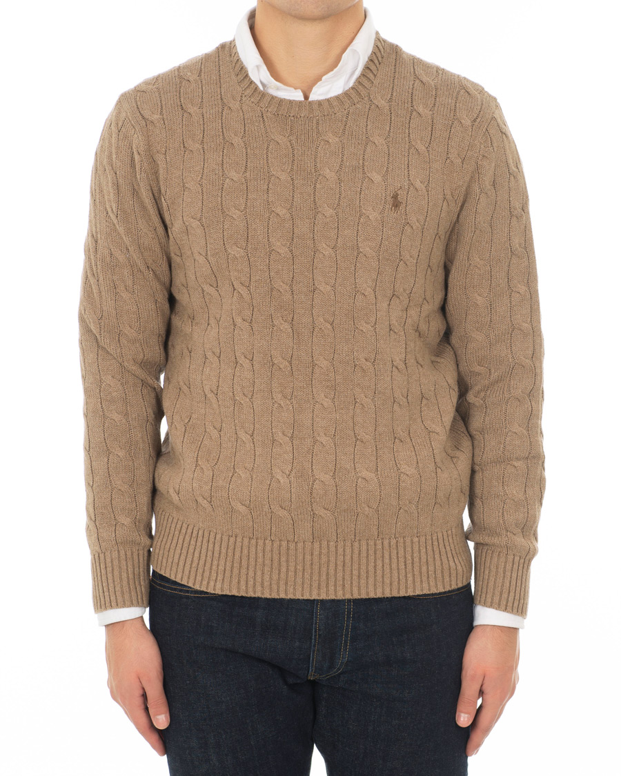 Herre | Gensere | Polo Ralph Lauren | Cotton Cable Crew Neck Fall Sand Heather