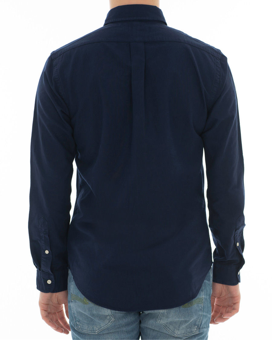 Herre | Skjorter | Polo Ralph Lauren | Slim Fit Garment Dyed Oxford Shirt Windsor Navy