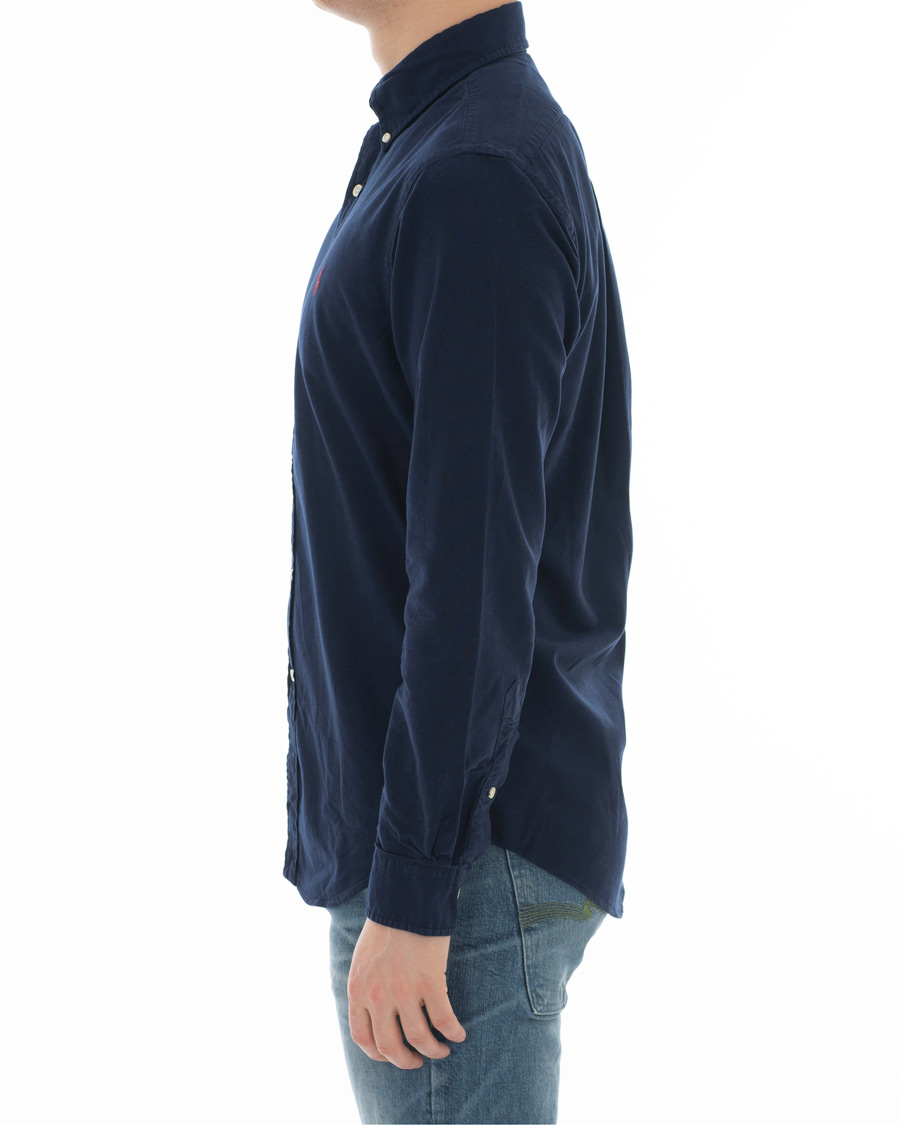 Herre | Skjorter | Polo Ralph Lauren | Slim Fit Garment Dyed Oxford Shirt Windsor Navy