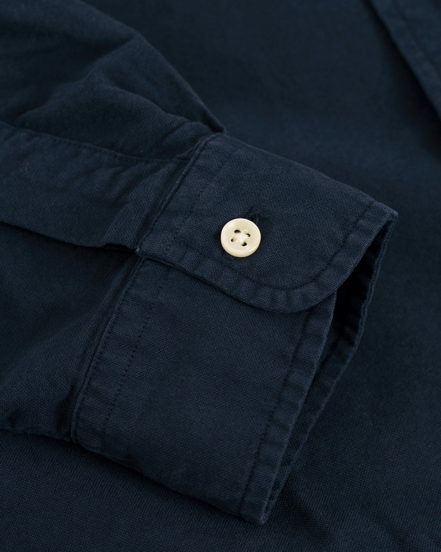 Herre | Skjorter | Polo Ralph Lauren | Slim Fit Garment Dyed Oxford Shirt Windsor Navy