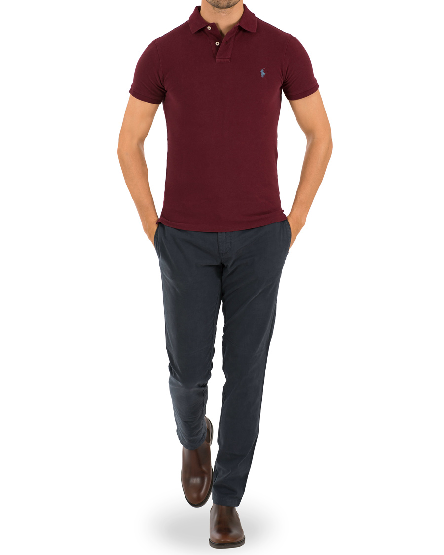 Herre | Pikéer | Polo Ralph Lauren | Slim Fit Pima Cotton Polo Fall Burgundy
