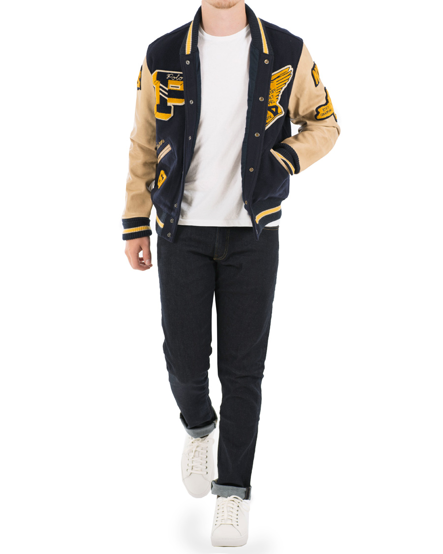 Herre | Jakker | Polo Ralph Lauren | Varsity Wool Jacket Collection Navy