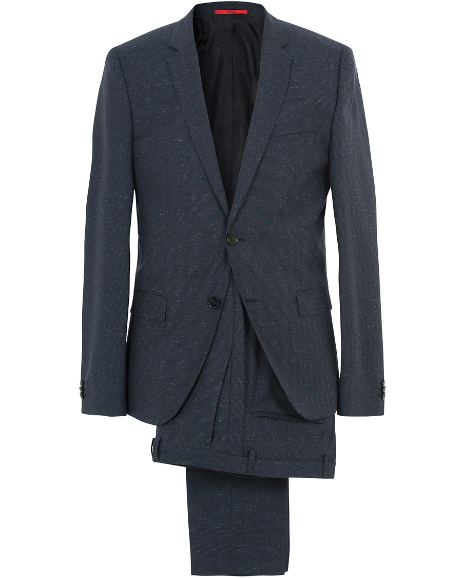 Herre | Dresser | HUGO | Arti Hesten Wool/Silk Donegal Suit Navy