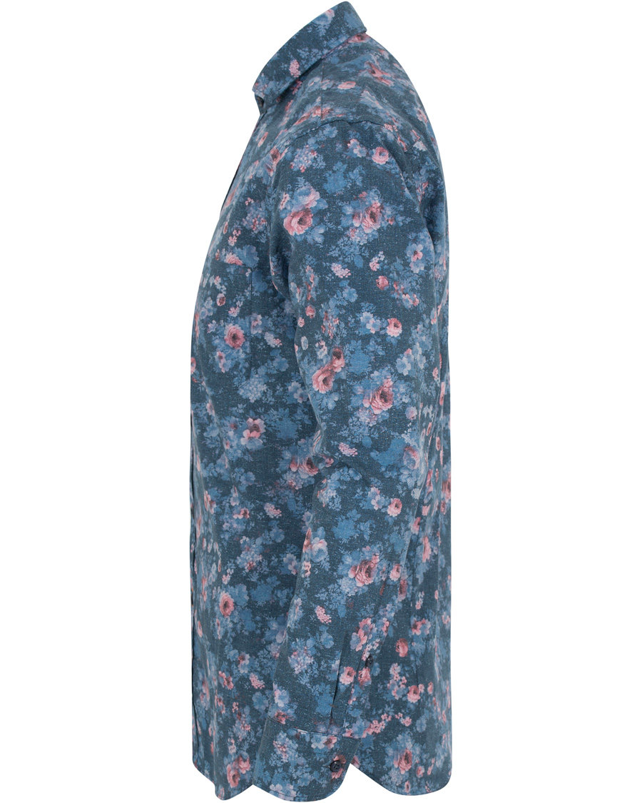 Herre | Skjorter | BOSS ORANGE | BOSS Casual Cattitude Printed Flower Shirt Blue