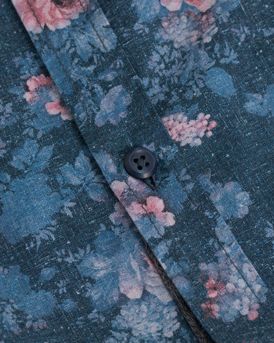 Herre | Skjorter | BOSS ORANGE | BOSS Casual Cattitude Printed Flower Shirt Blue