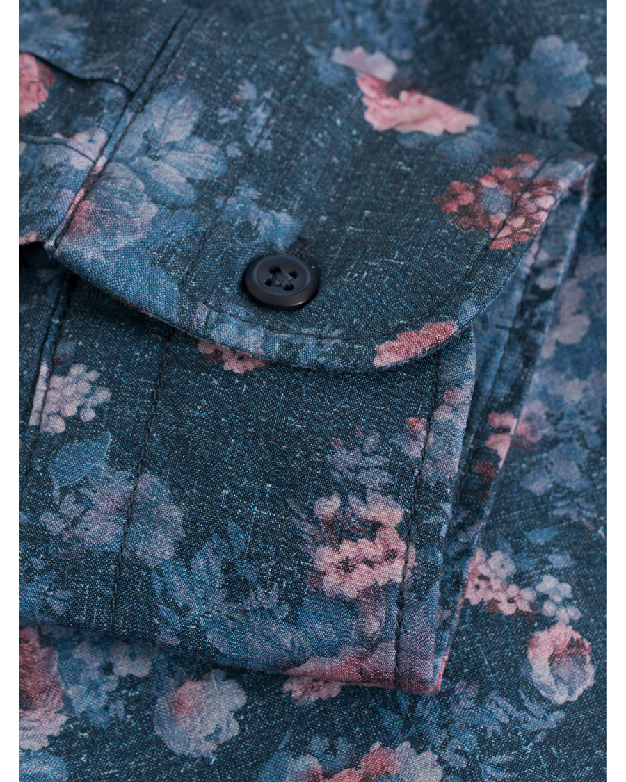 Herre | Skjorter | BOSS ORANGE | BOSS Casual Cattitude Printed Flower Shirt Blue