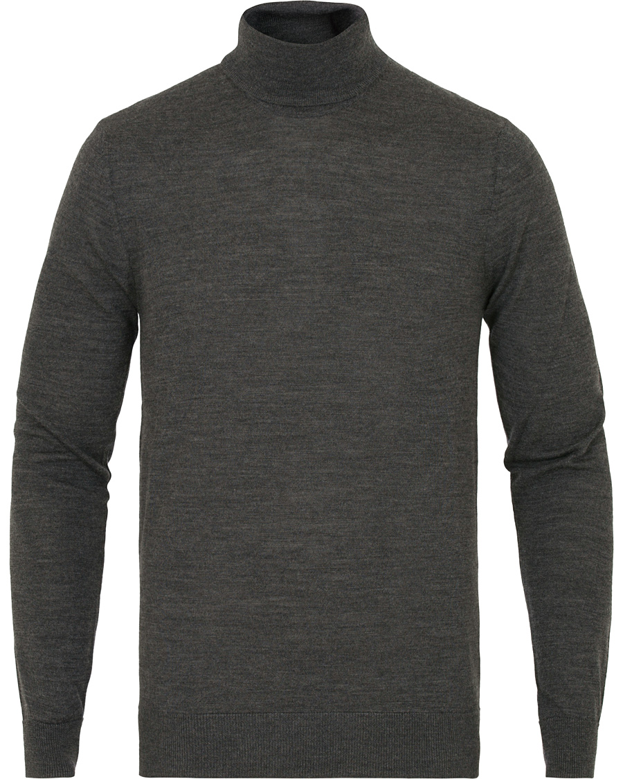Herre | Gensere | Tiger of Sweden | Visavi Extra Fine Merino Polo Dark Grey